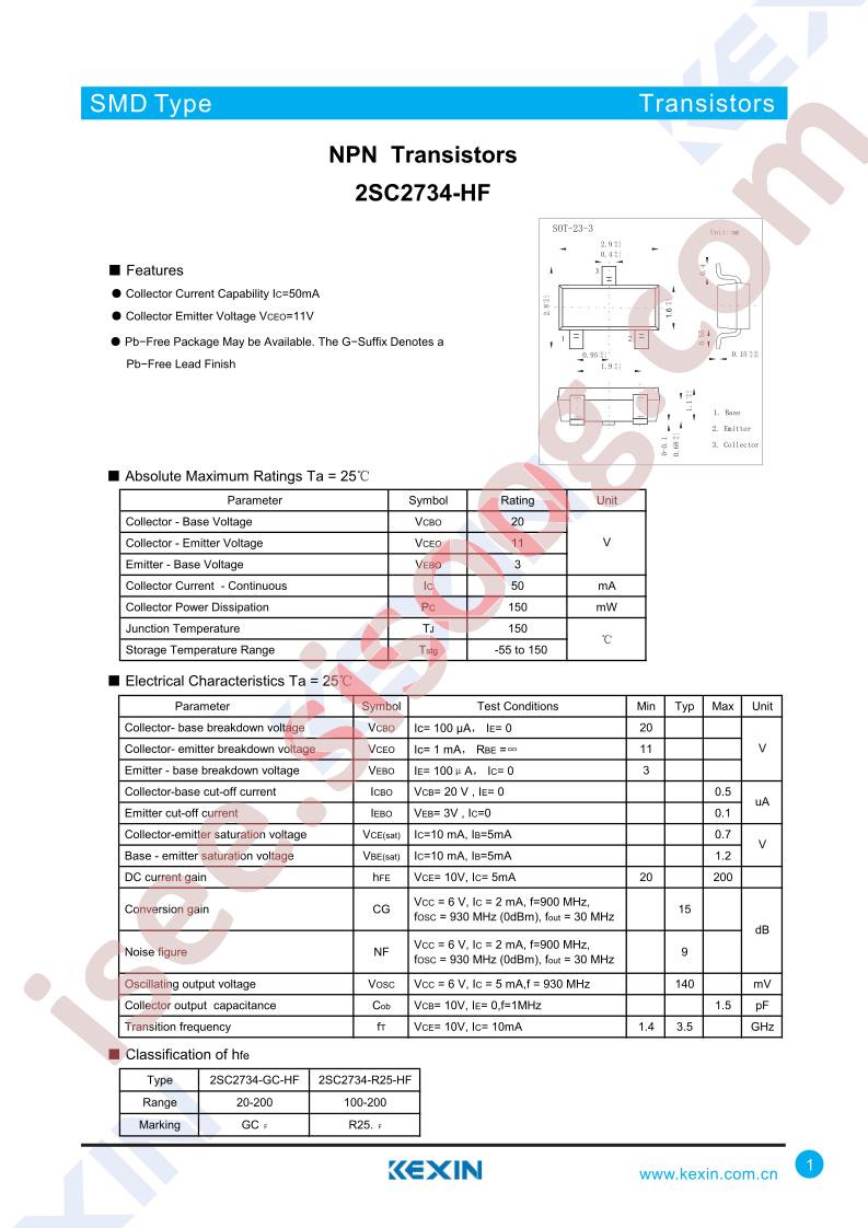 2SC2734-R25-HF