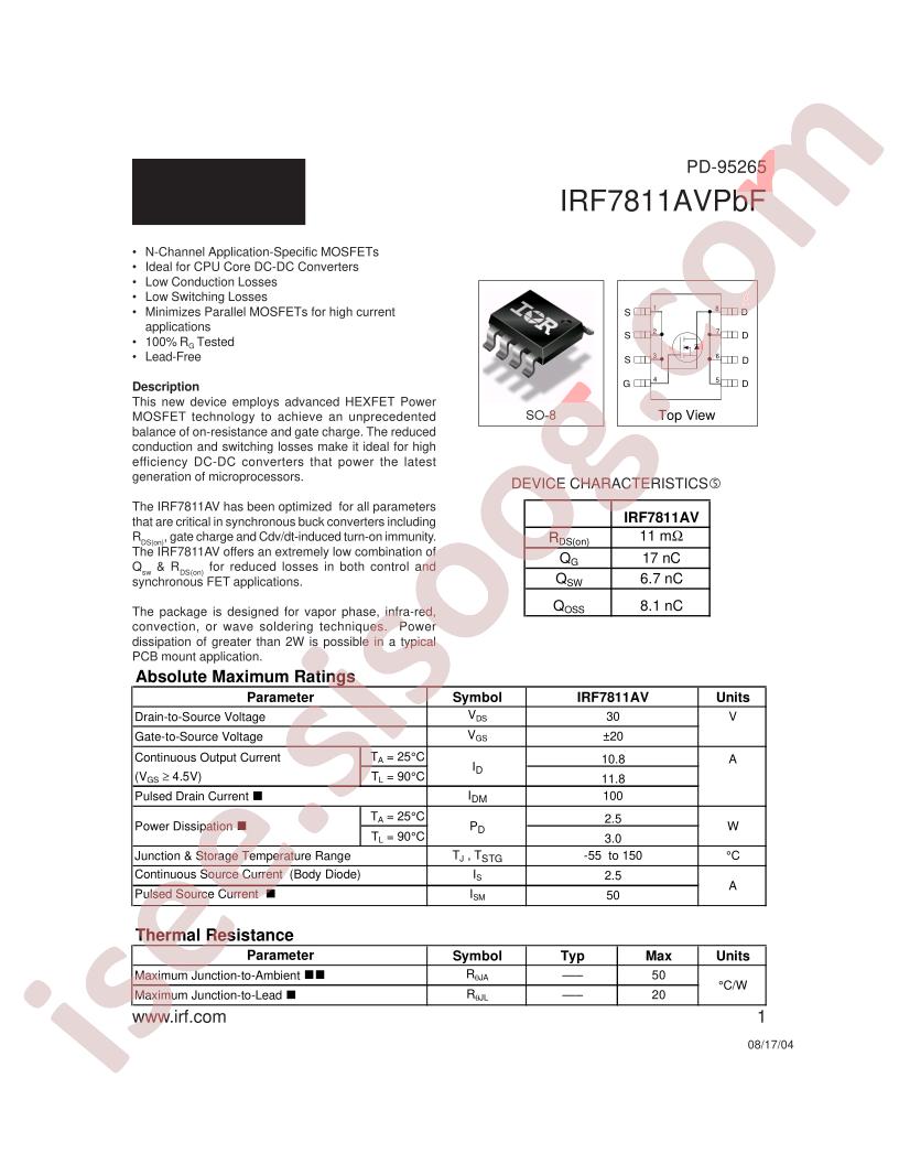 IRF7811AVPBF