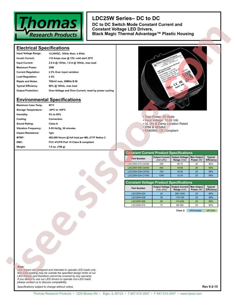 LDC25W-072-C0350