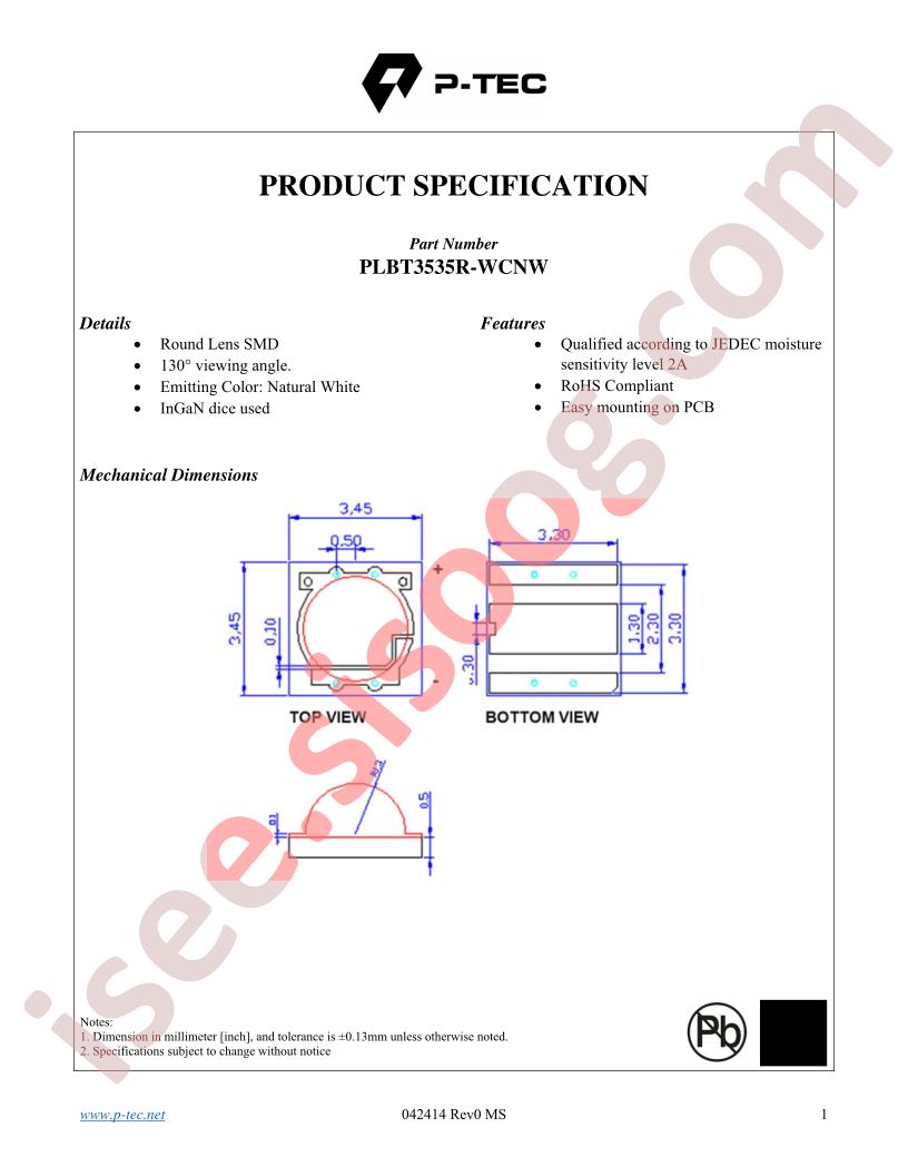PLBT3535R-WCNW