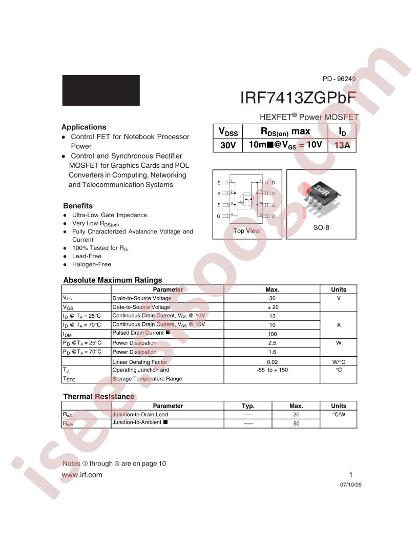 IRF7413ZGPBF
