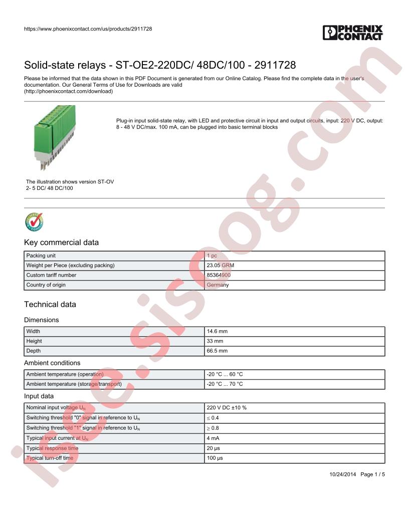 ST-OE2-220DC