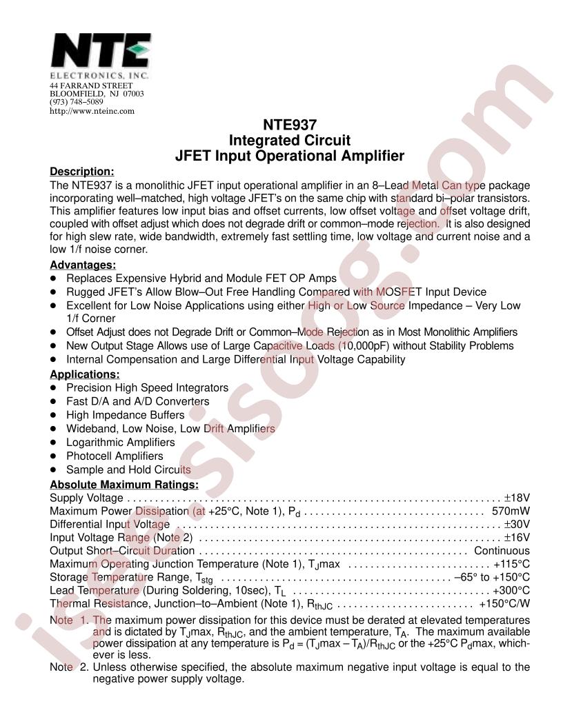 NTE937