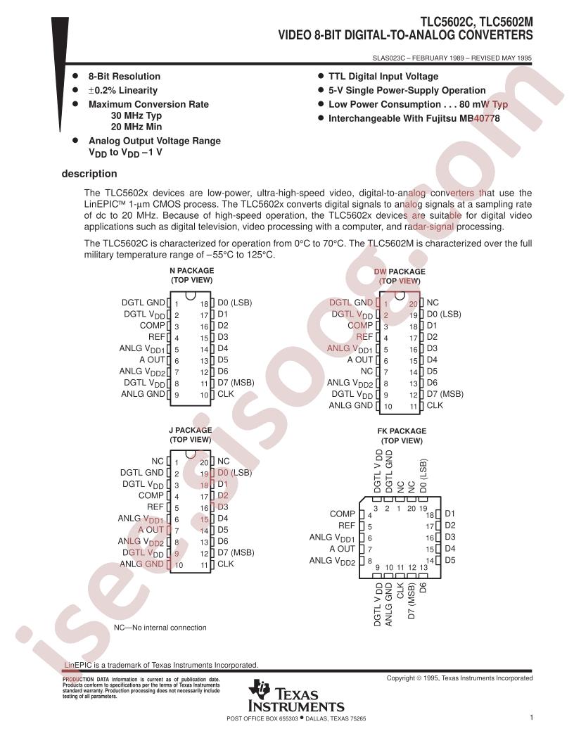 TLC5602CDW