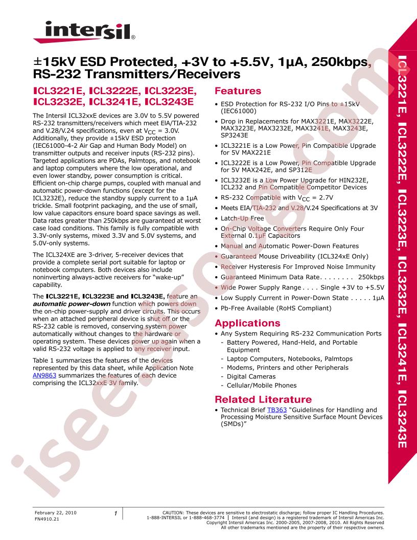 ICL3243ECAZ-T