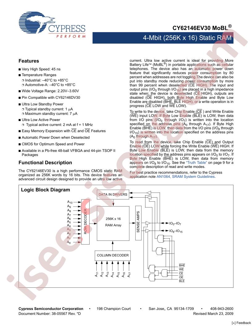 CY62146EV30LL-45BVXI