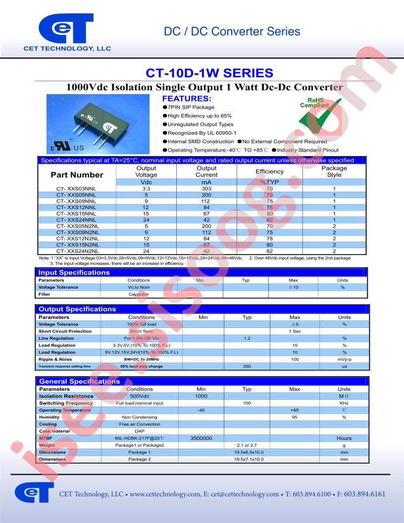 CT-10D-1W