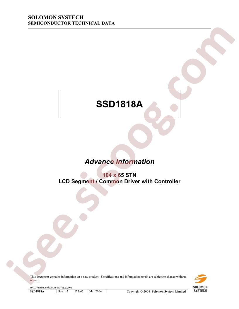 SSD1818AZ