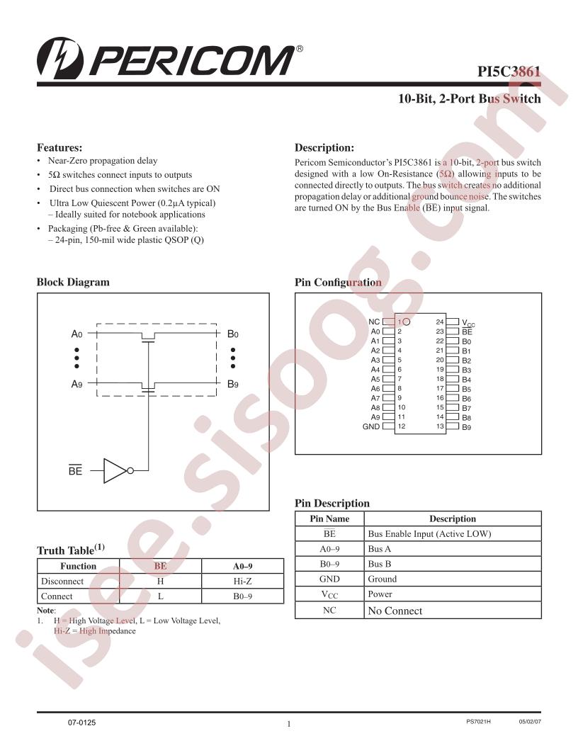 PI5C3861QX