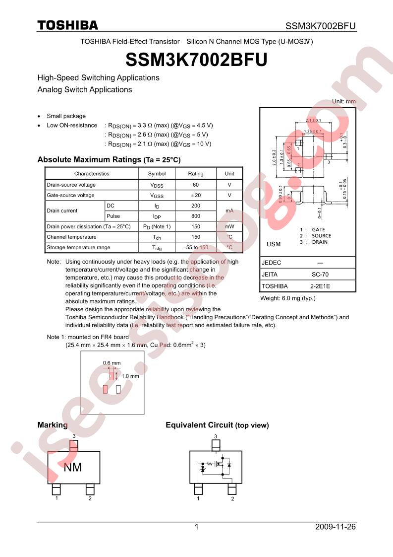 SSM3K7002BFU