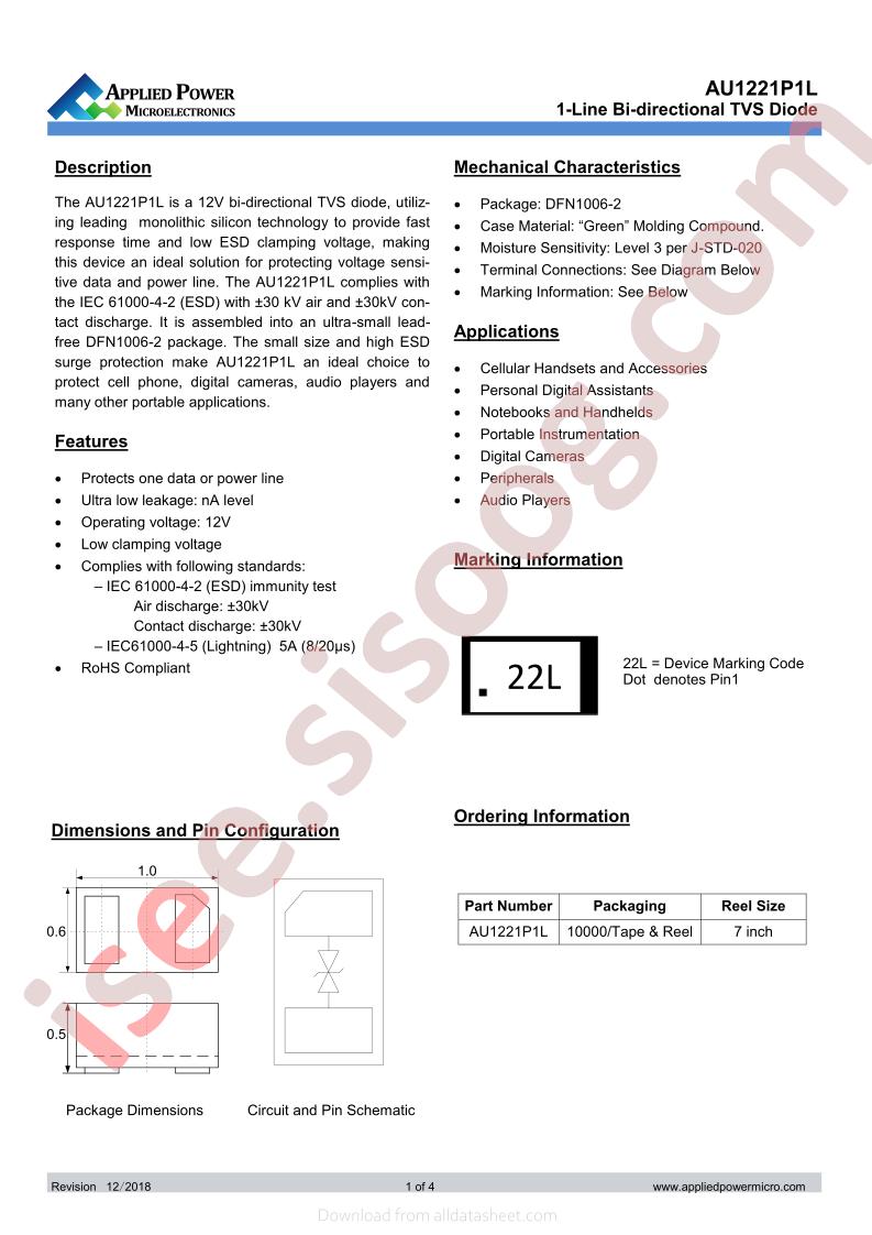 AU1221P1L