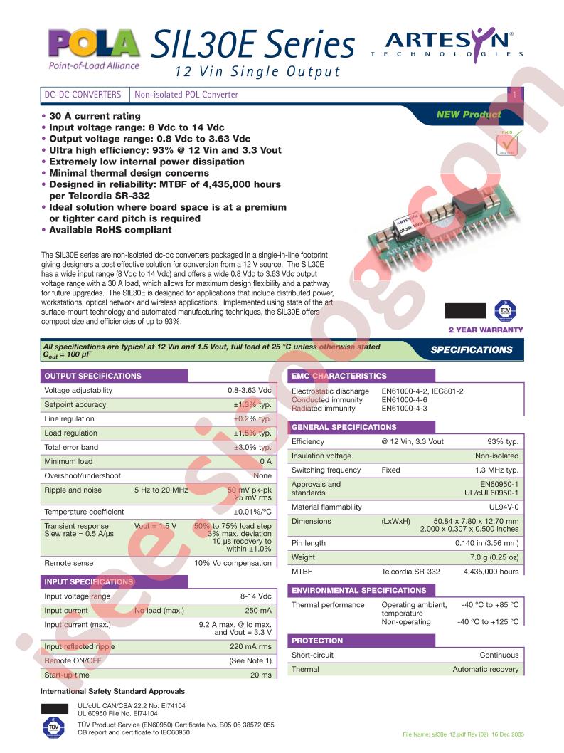 SIL30E-12W3V3-VJ