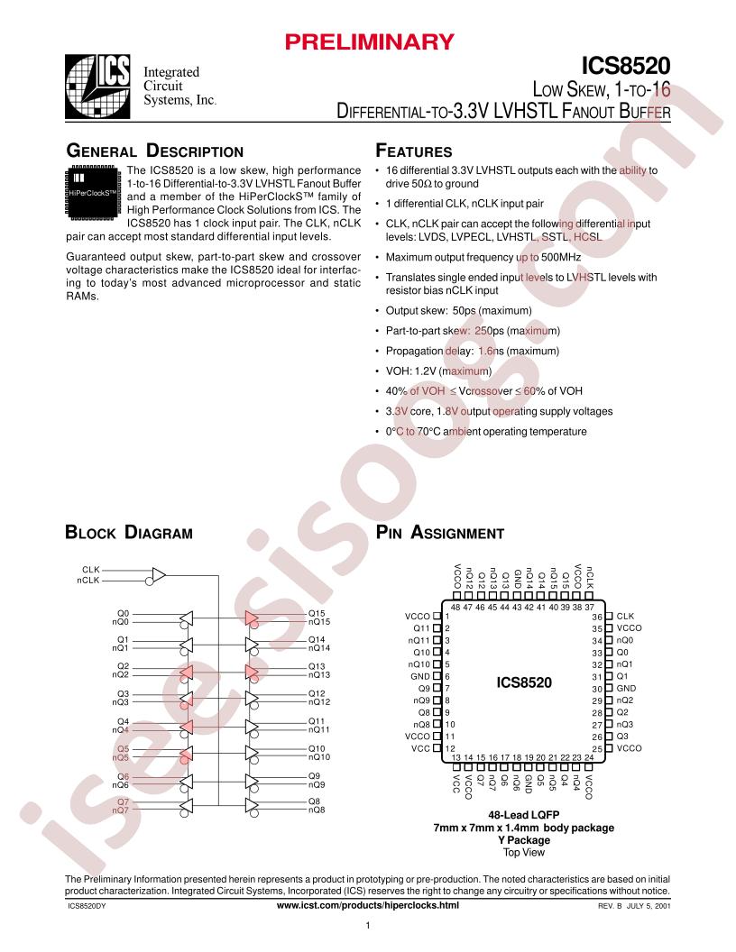 ICS8520DY