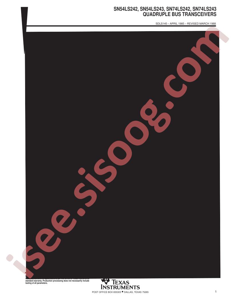 SN54LS242W