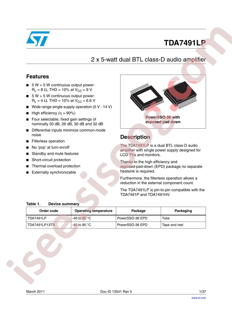 TDA7491LP