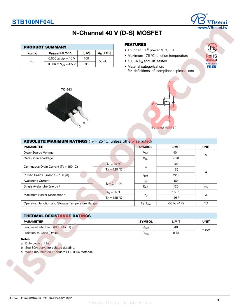 STB100NF04L