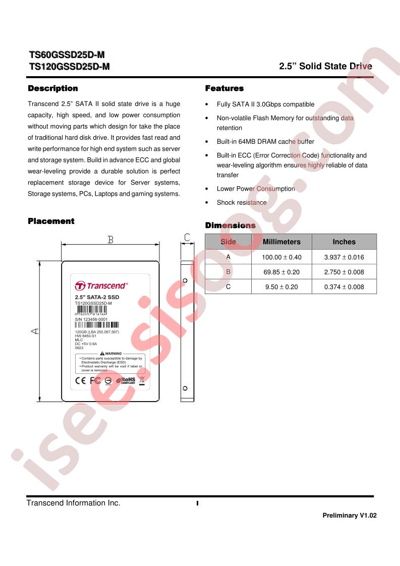 TS120GSSD25D-M