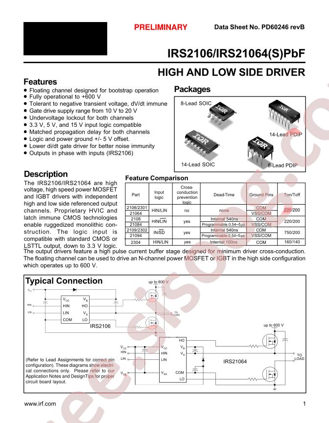 IRS2106SPBF