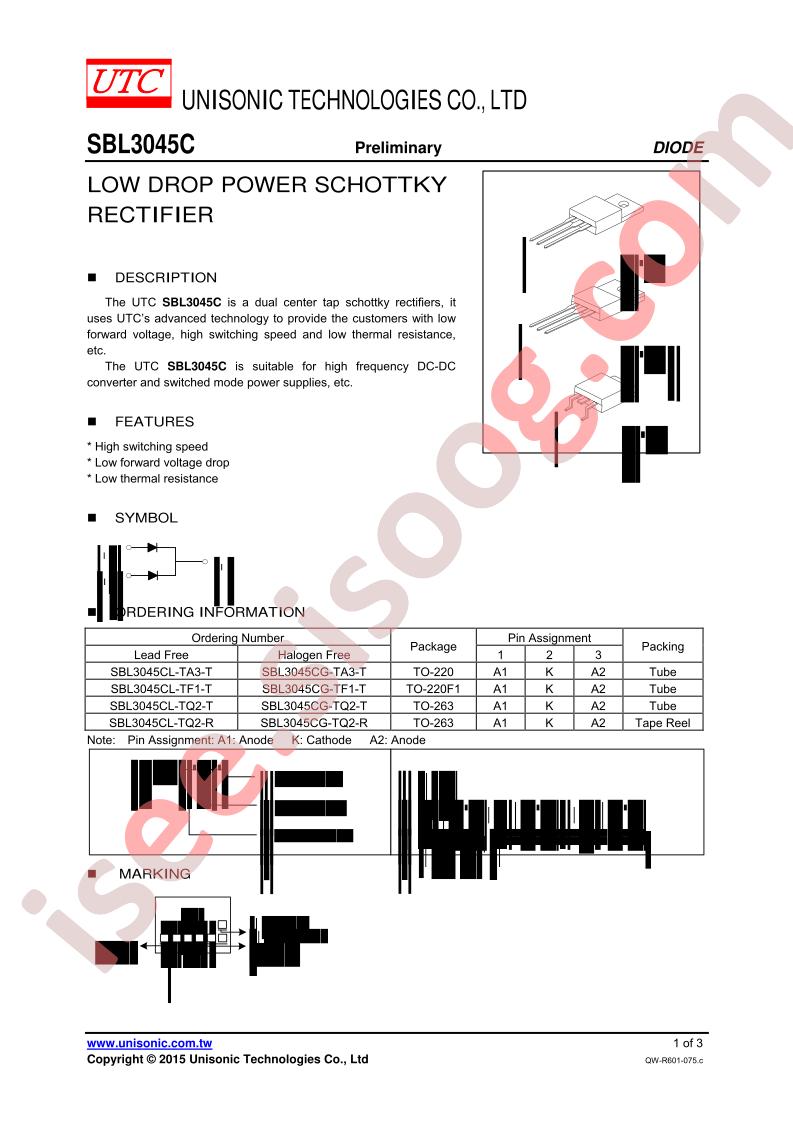 SBL3045CL-TA3-T