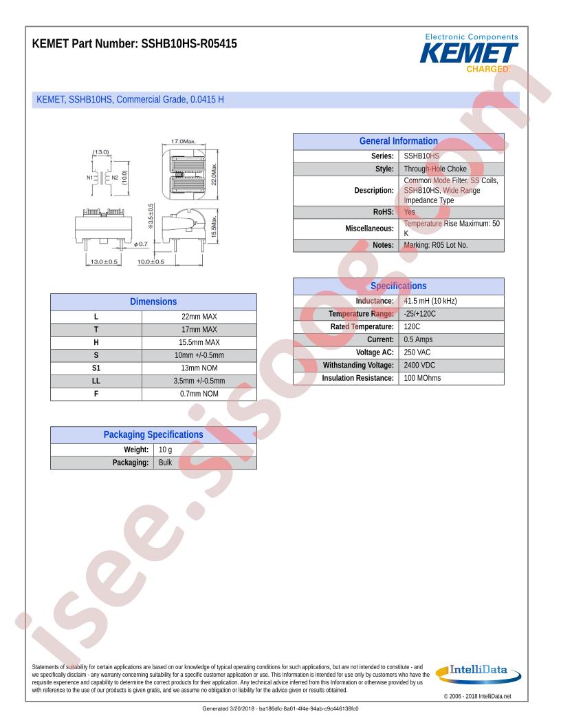 SSHB10HS-R05415