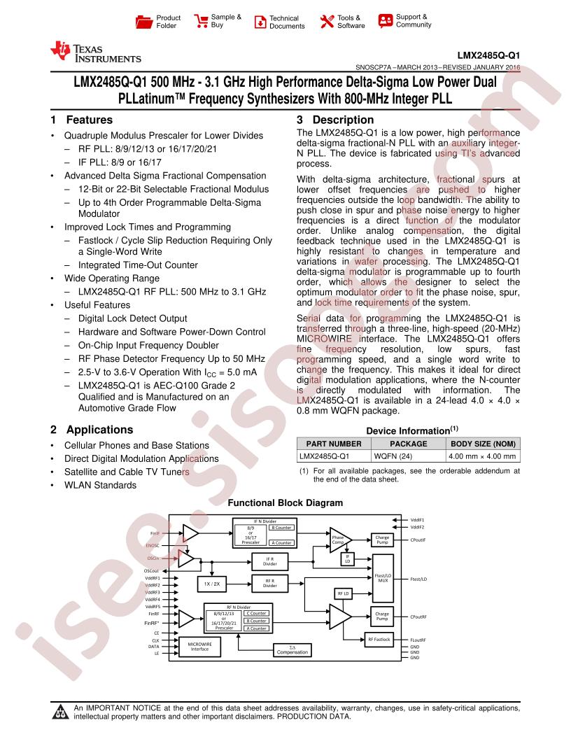 LMX2485Q-Q1