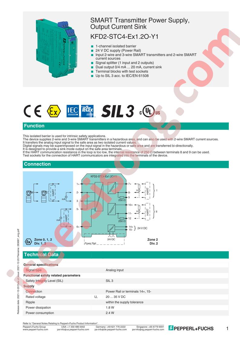 KFD2-STC4-EX1.2O-Y1