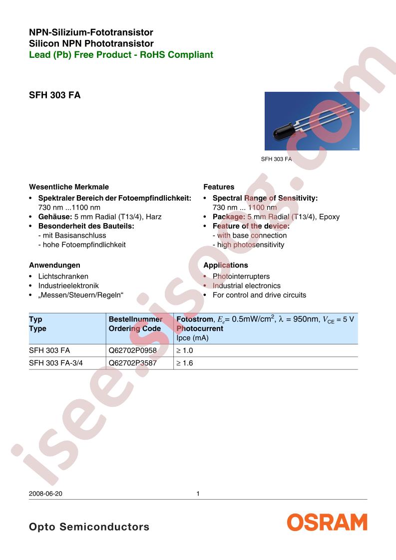 SFH-303-FA