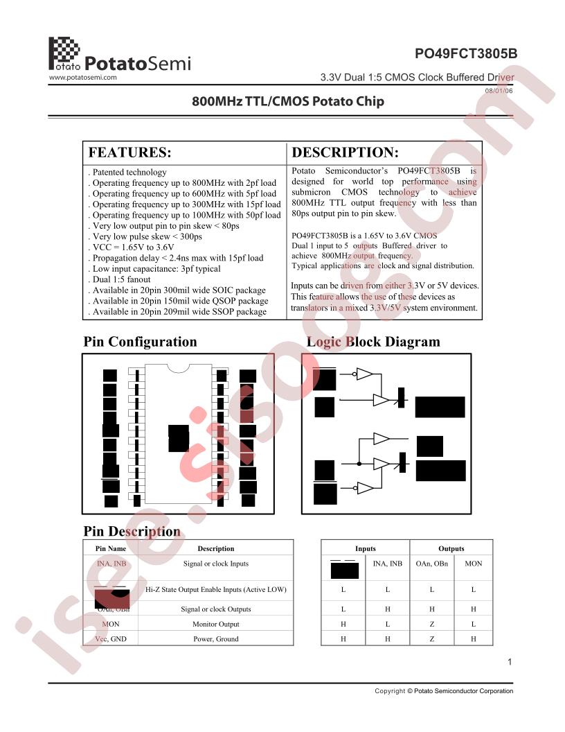PO49FCT3805BCU