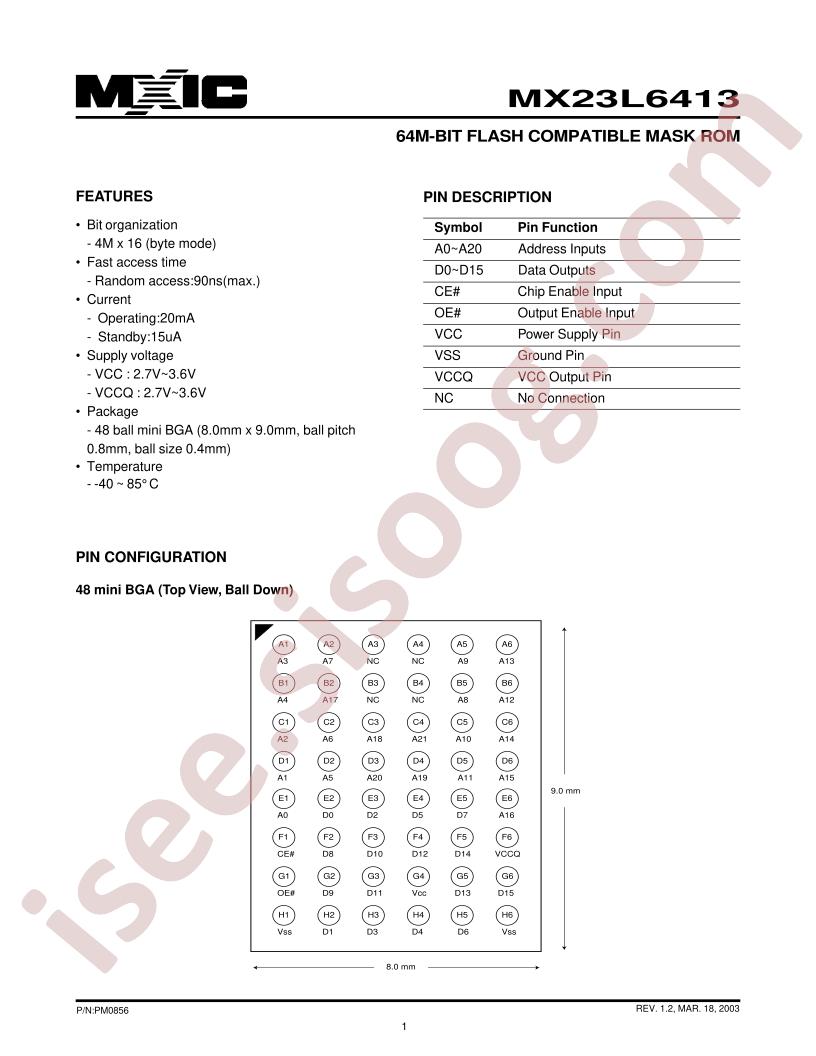 MX23L6413XI-10G