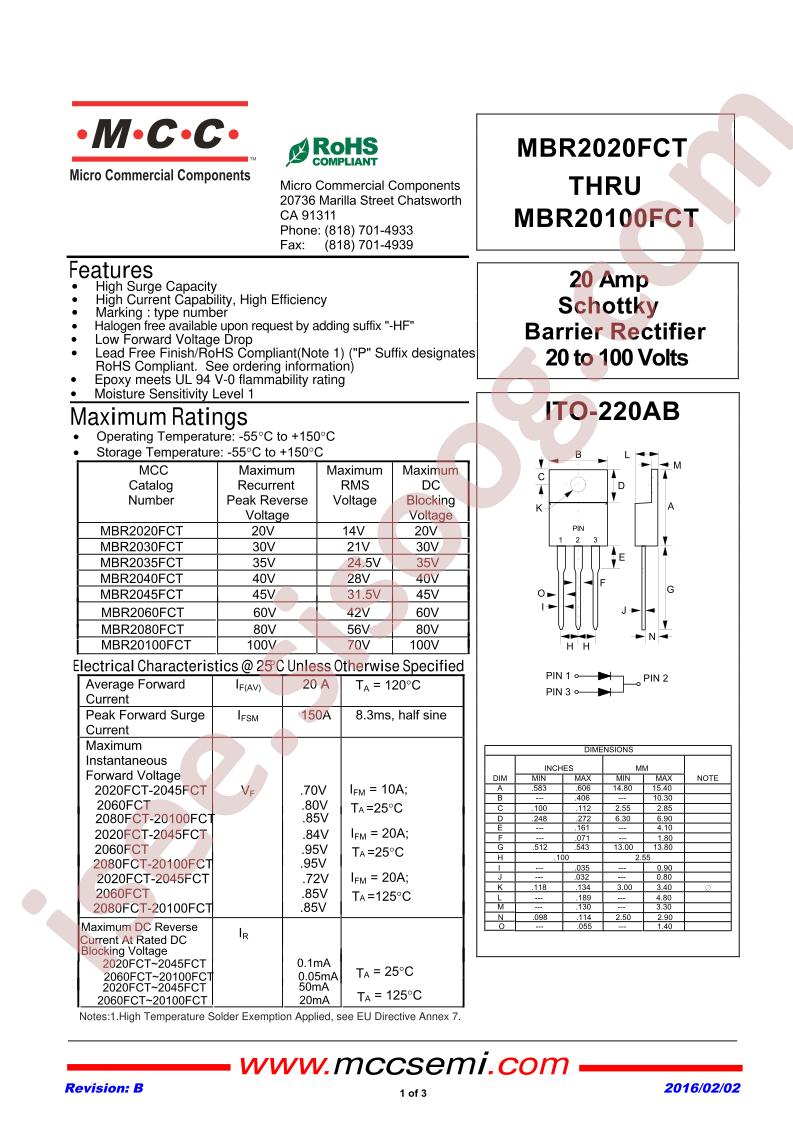 MBR2040FCT