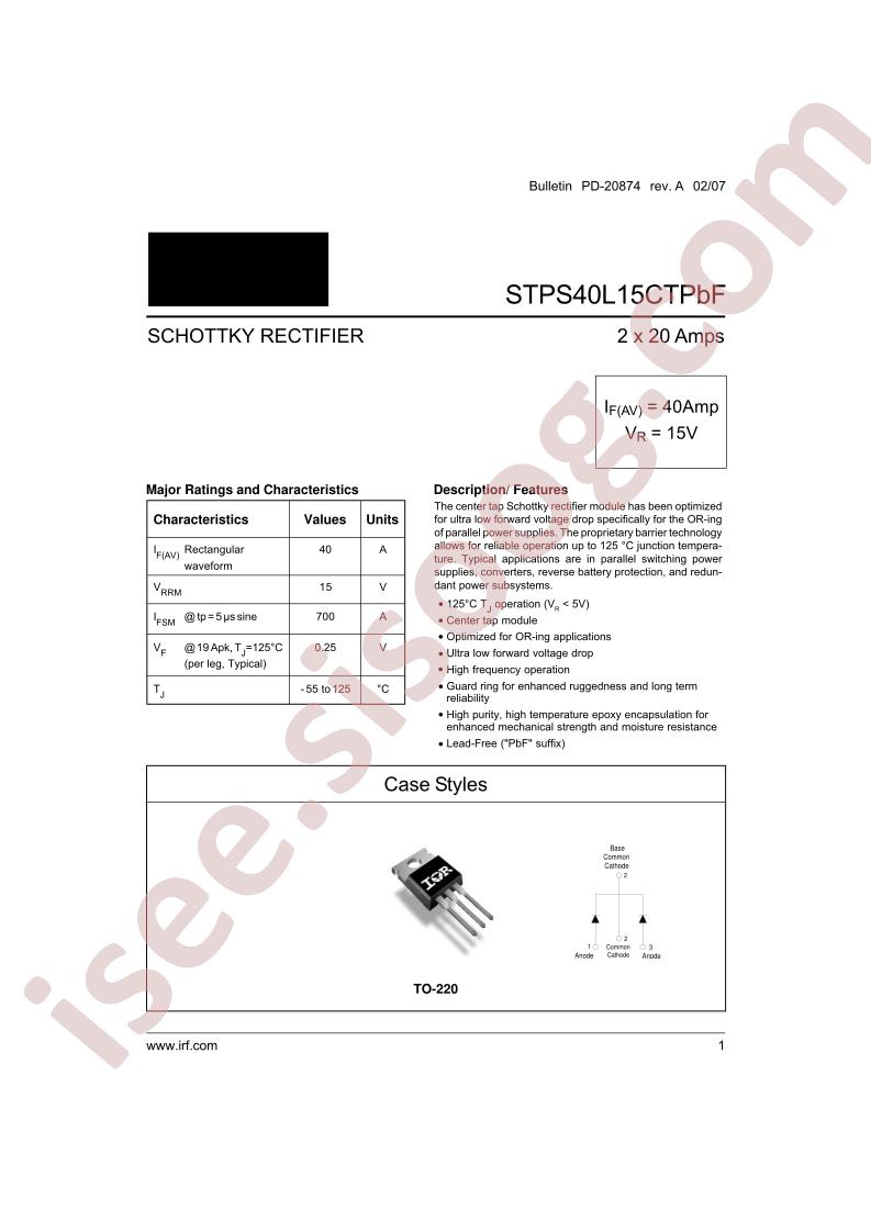 STPS40L15CTPBF