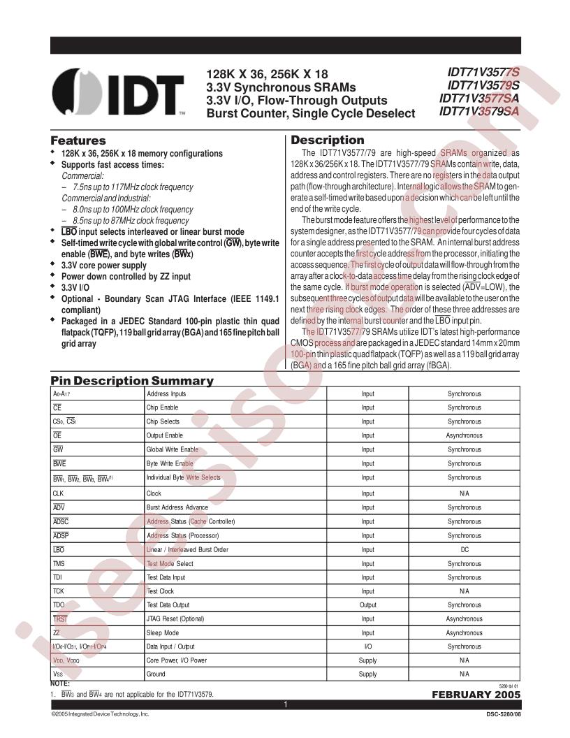 IDT71V3577S