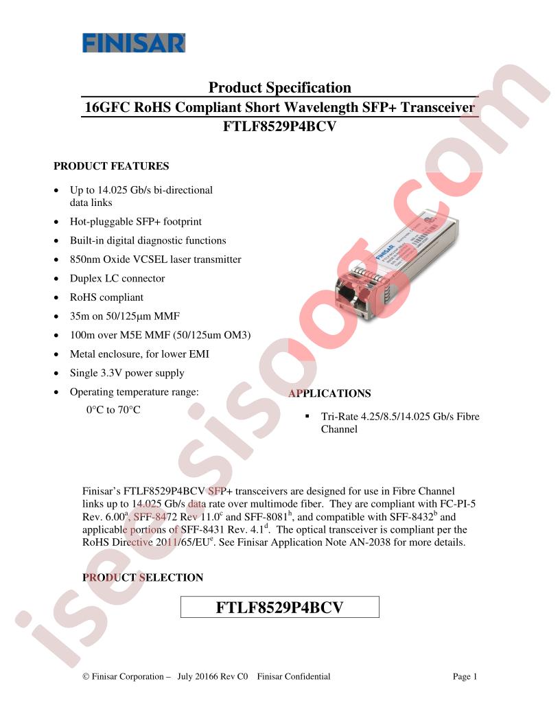 FTLF8529P4BCV