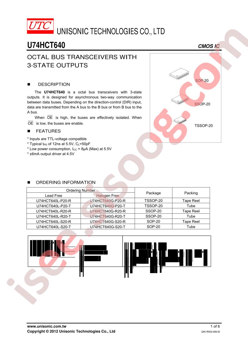U74HCT640G-R20-T