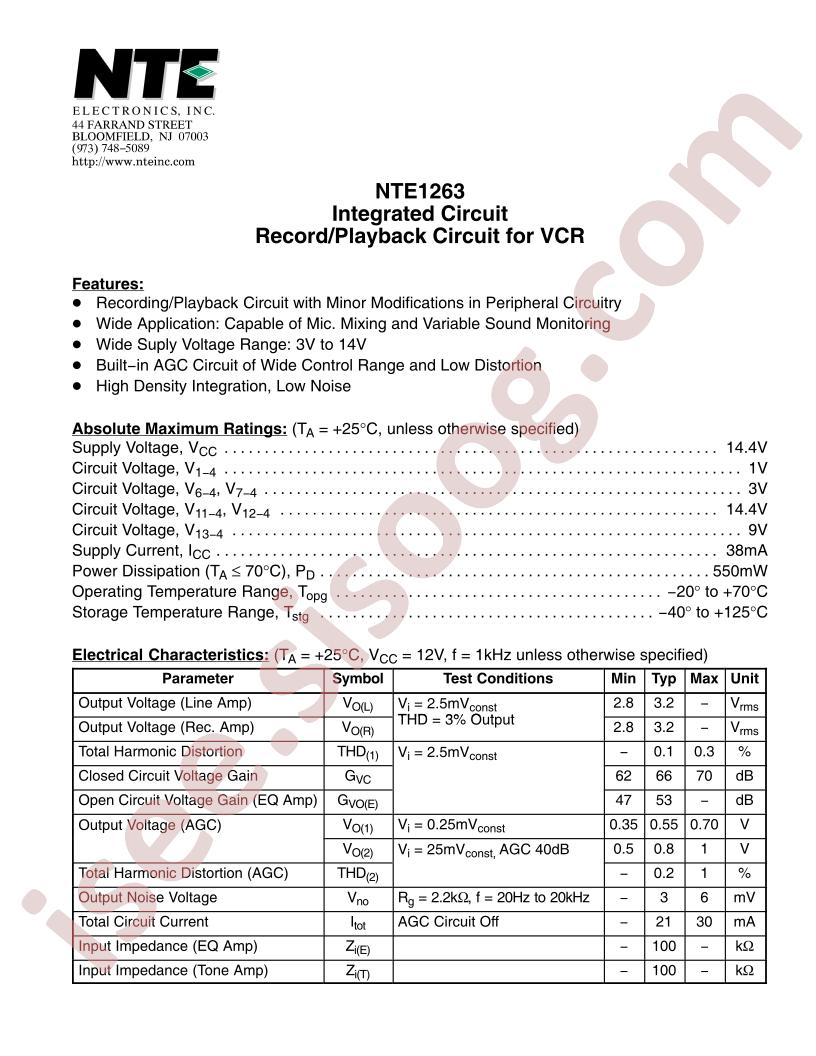 NTE1263