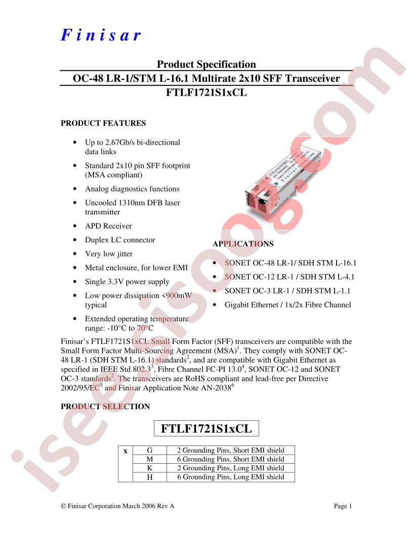 FTLF1721S1XCL