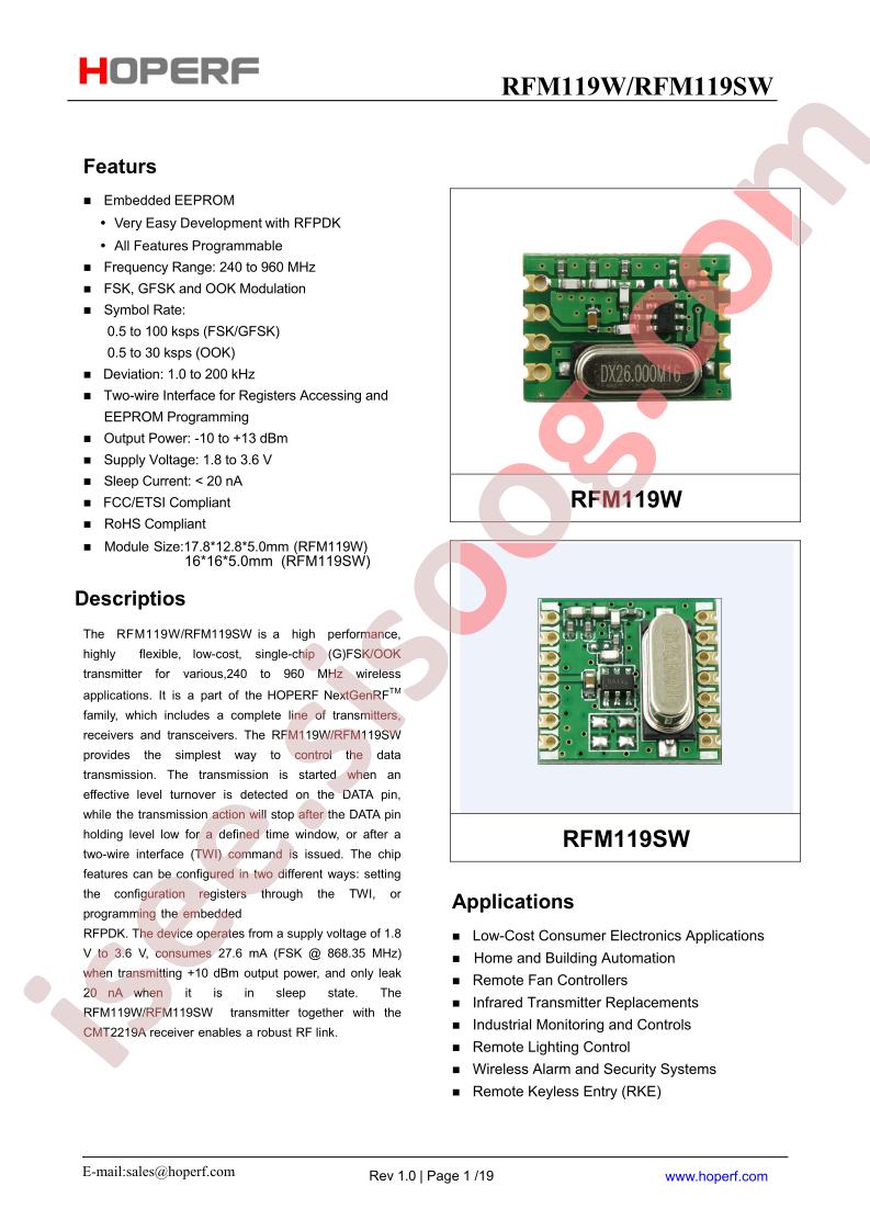 RFM119W-315S1