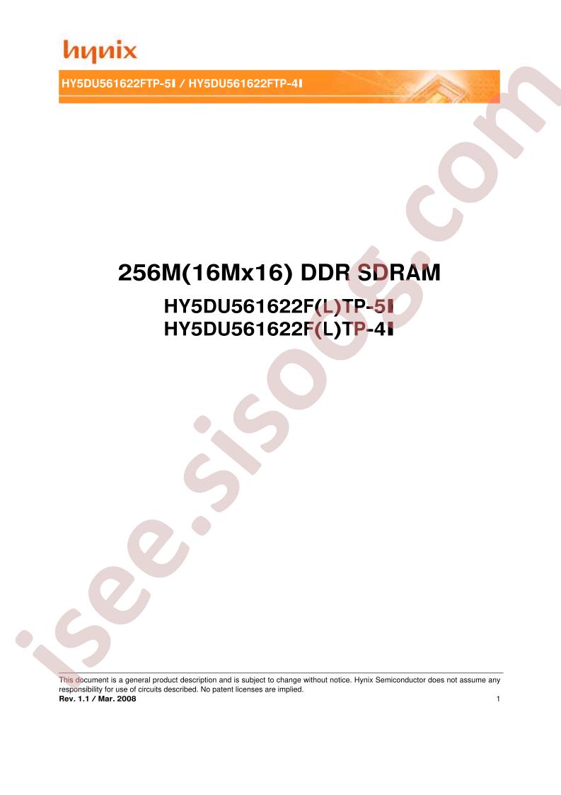 HY5DU561622FLTP-5I