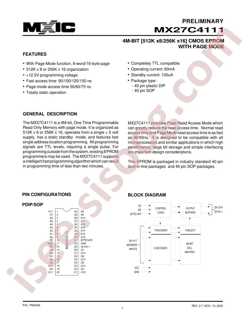 MX27C4111