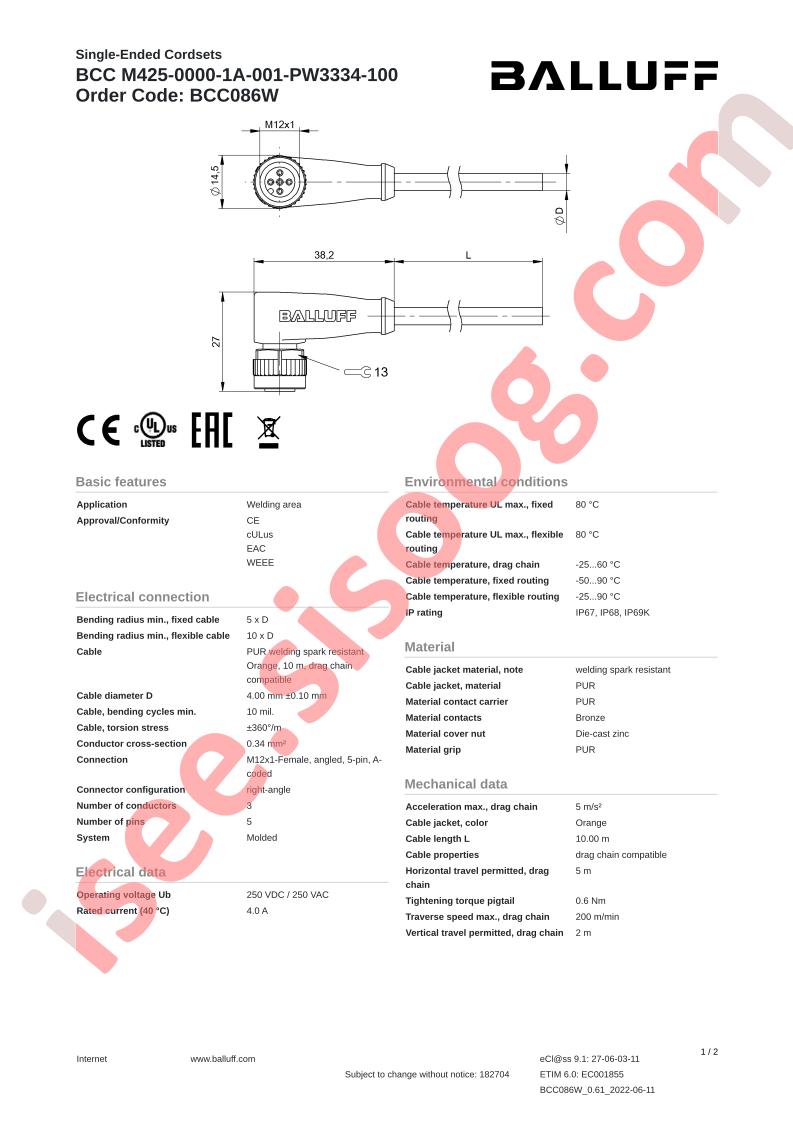 BCC086W