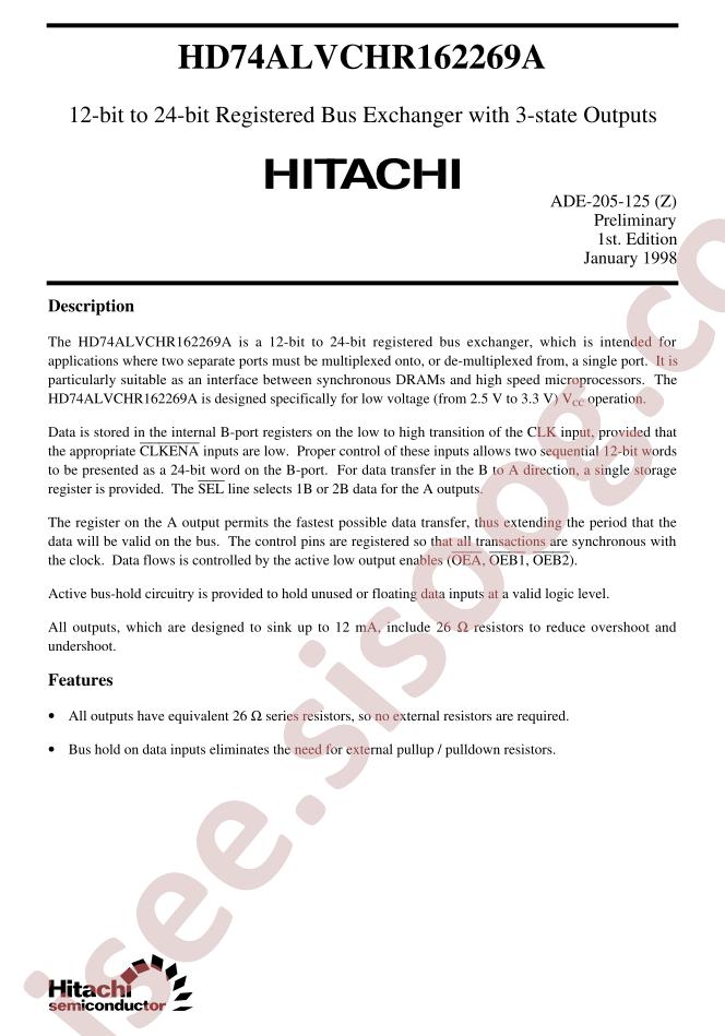 HD74ALVCHR162269A