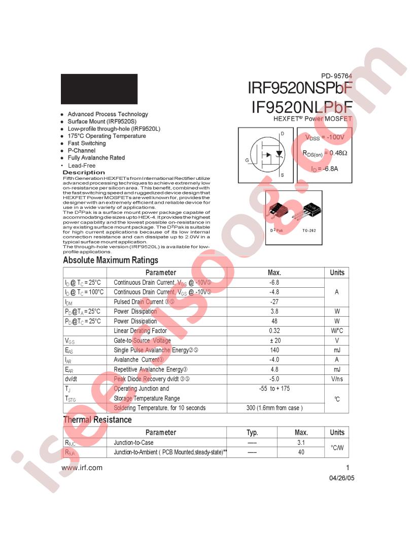 IRF9520NSPBF