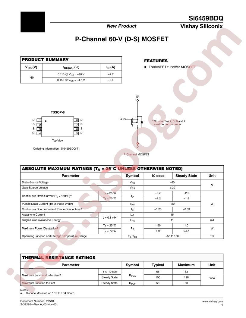 SI6459BDQ