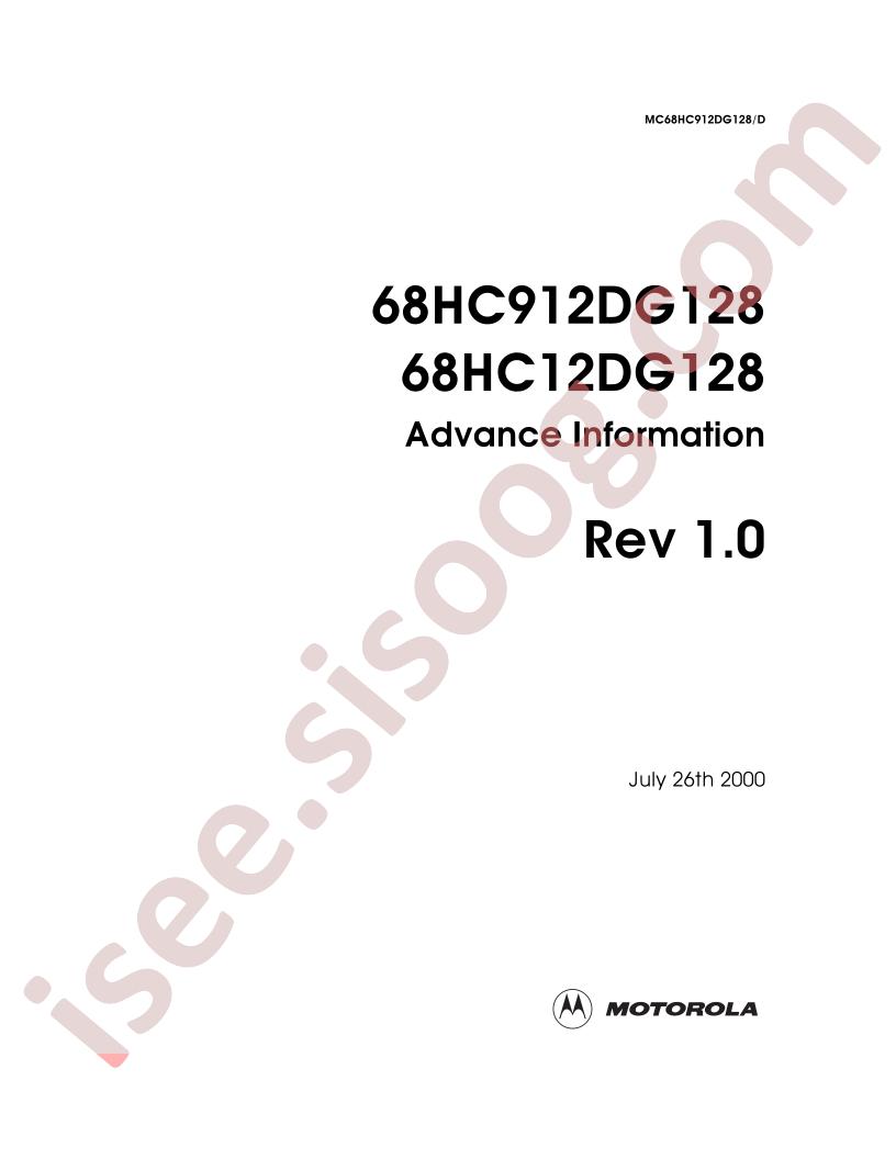 68HC912DG128MPV8