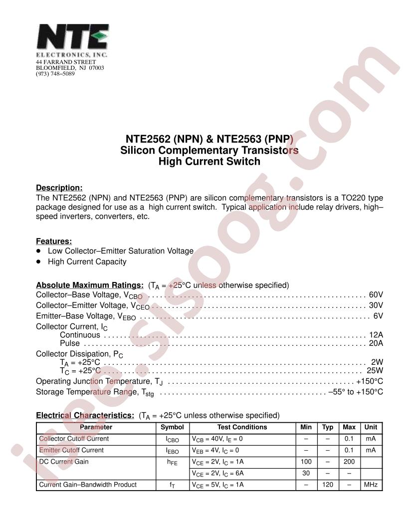 NTE2562