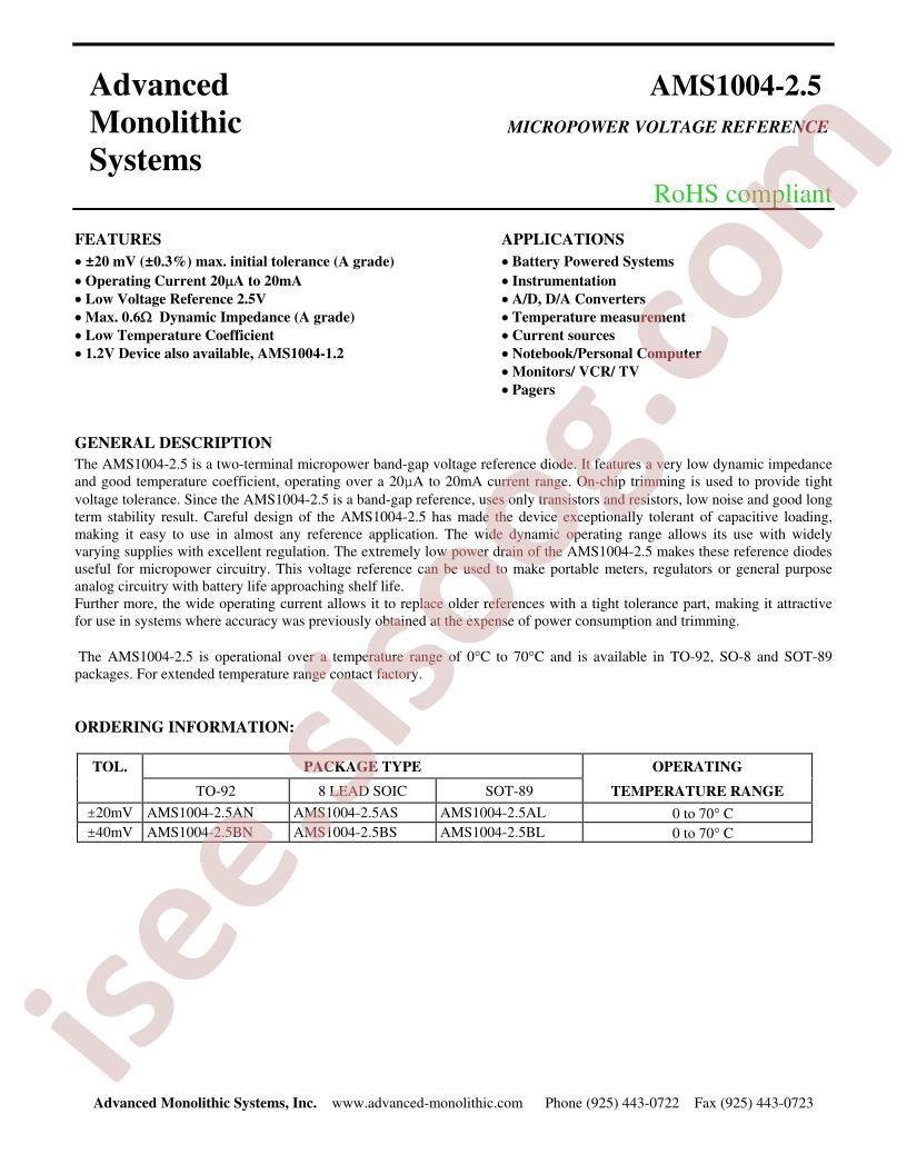 AMS1004-2.5AS