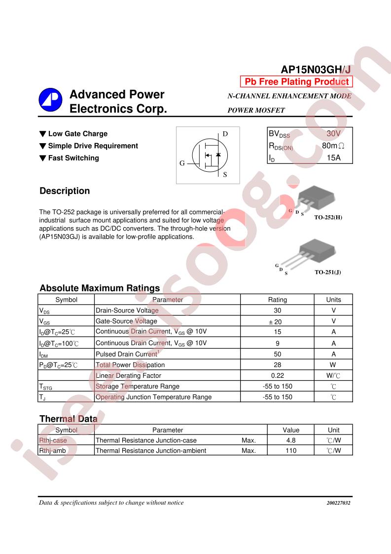AP15N03GH