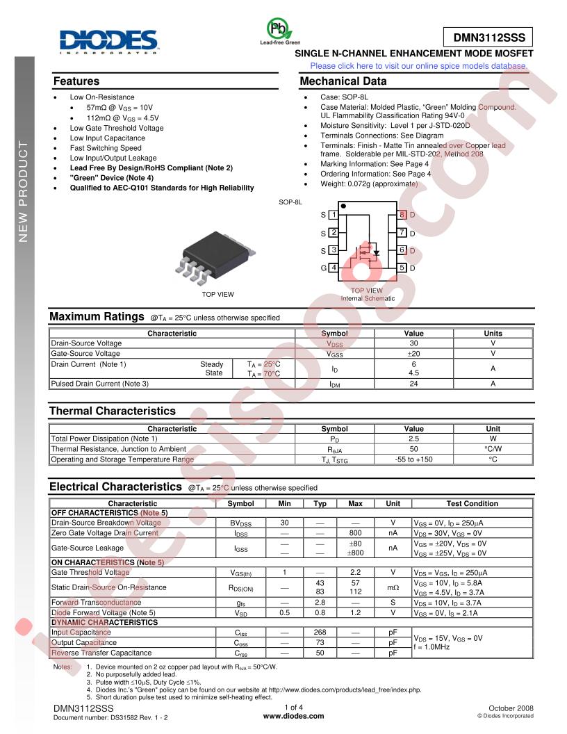 DMN3112SSS