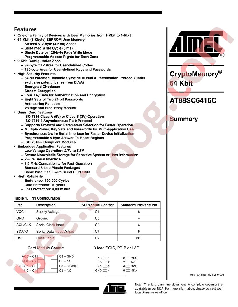 AT88SC6416C-MF