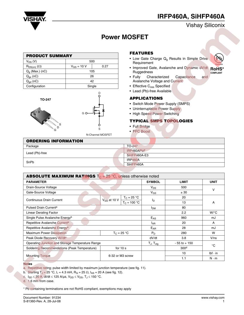 IRFP460A